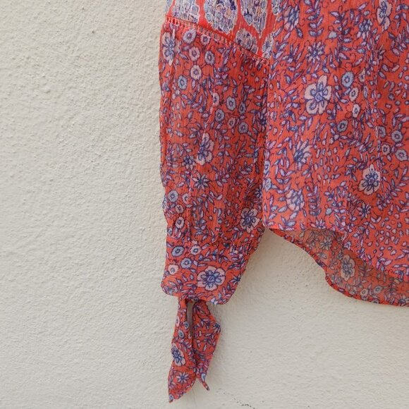 5/$100 SALE - Rebecca Taylor 100% Silk Floral Amanda Print Top - Picture 6 of 9